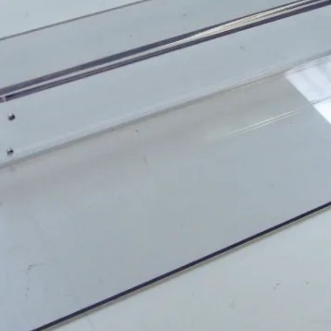 White formed panel with horizontal seams and fastener points